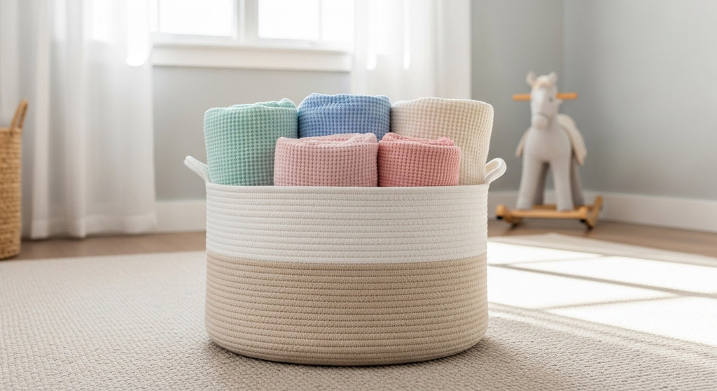 Aesthetic Woven Storage Baskets (Cotton Rope)