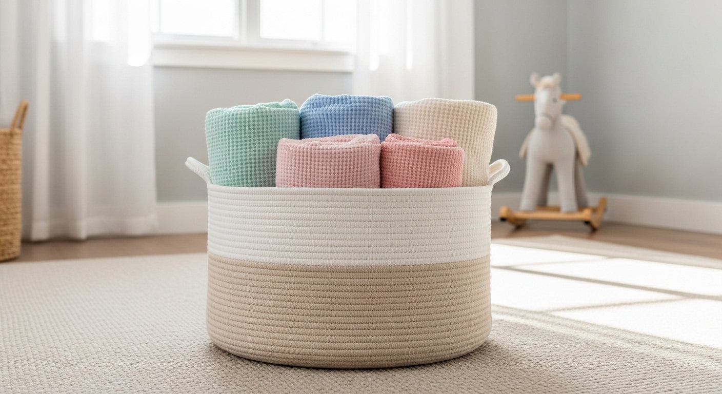 Aesthetic Woven Storage Baskets (Cotton Rope)