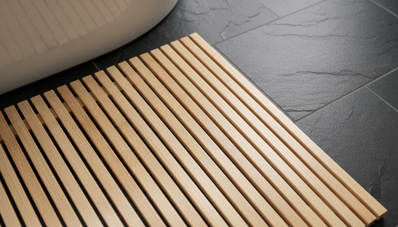 Bamboo Bath Mats & Vanity Organizers