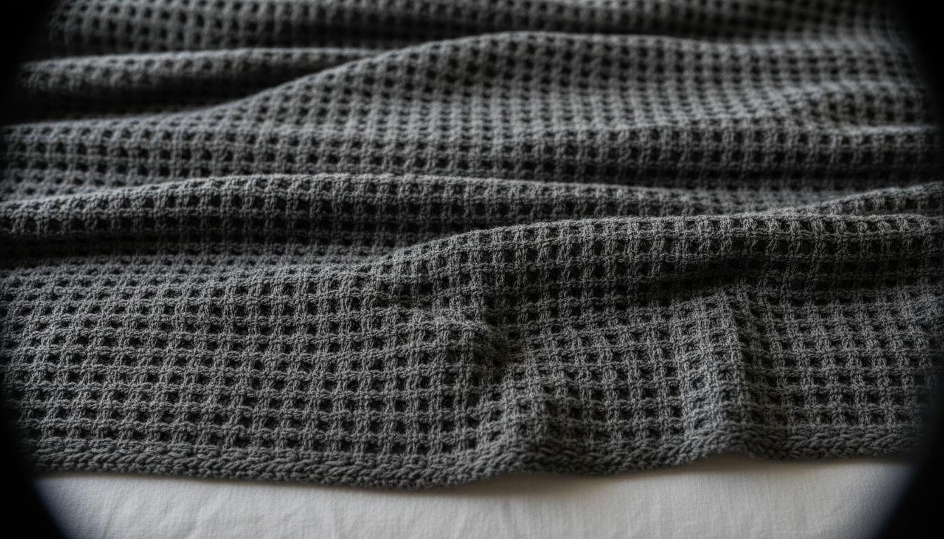 Waffle-Knit Cotton Throw Blankets