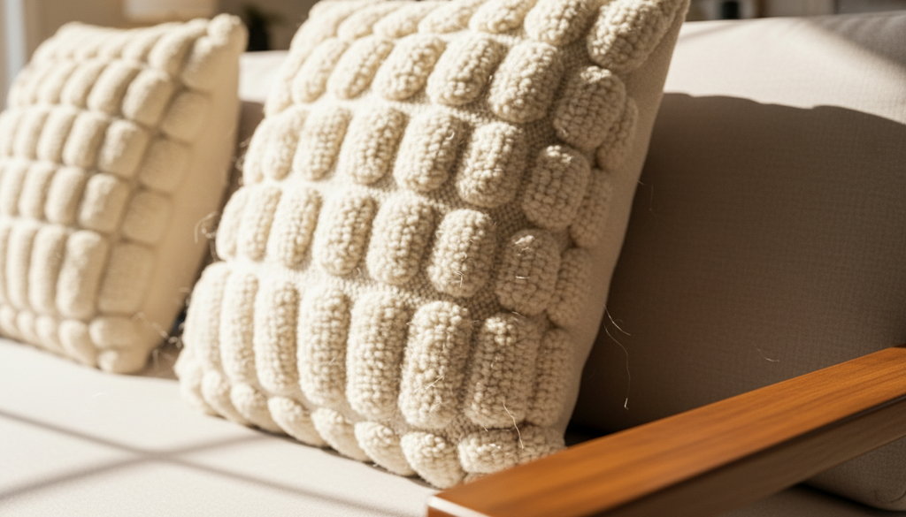 Textured Throw Pillow Covers (Bouclé or Linen-Blend)