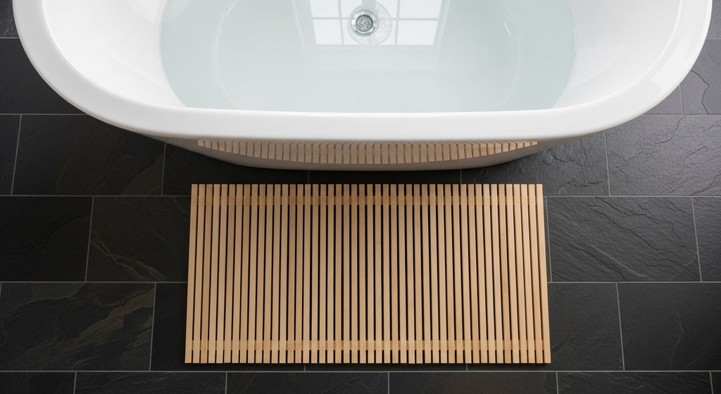 Bamboo Bath Mats & Vanity Organizers