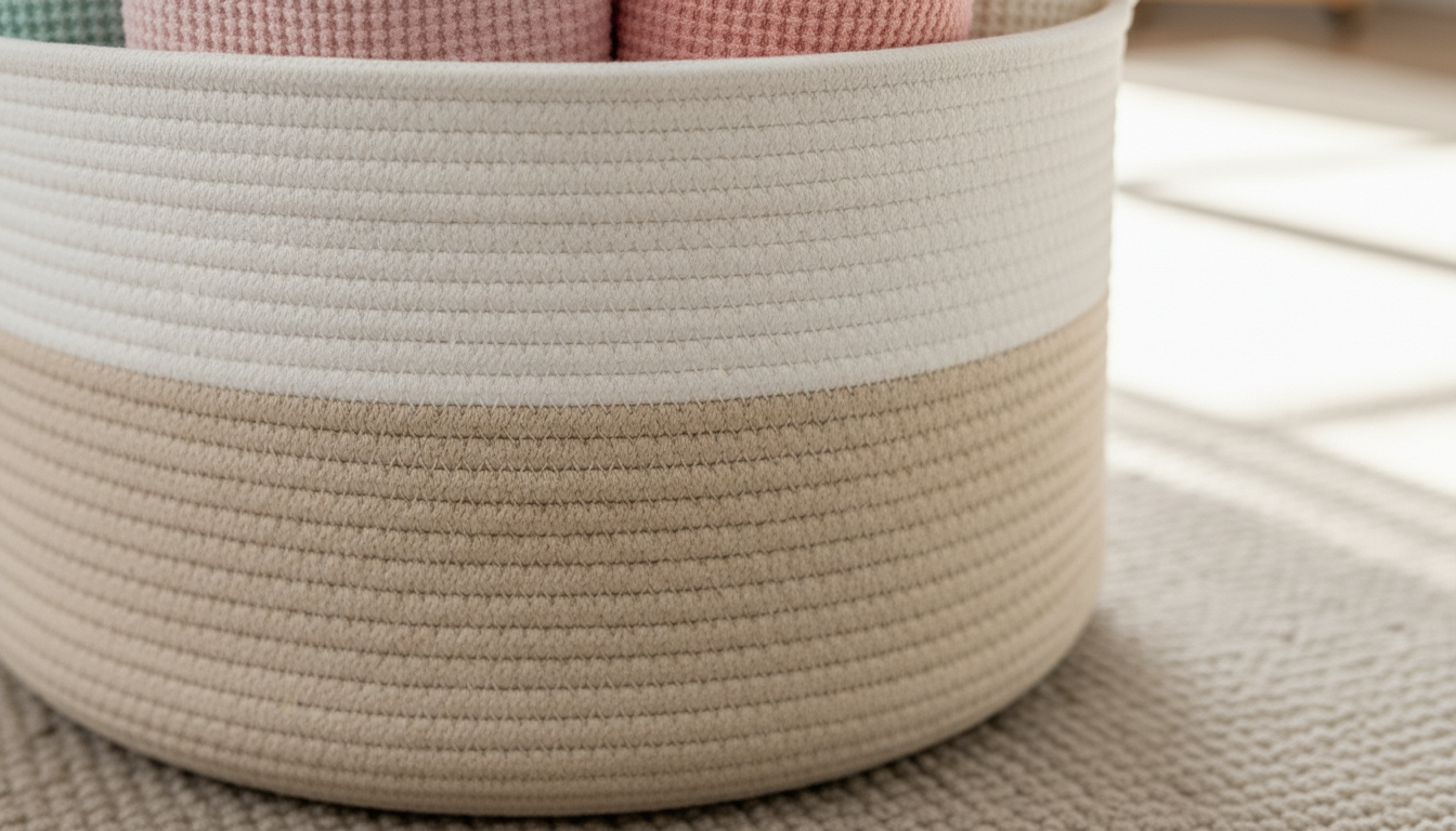 Aesthetic Woven Storage Baskets (Cotton Rope)