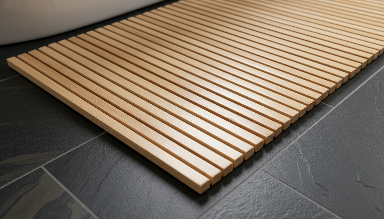 Bamboo Bath Mats & Vanity Organizers